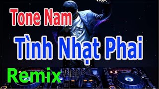 Karaoke Tình Nhạt Phai Remix Tone Nam  Nhạc Sống Nguyễn Linh [upl. by Sibbie]