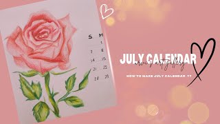 JULY Calendar 2024 🦄✨ urvisartgallery [upl. by Evania]