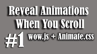 1 How to Create Onscroll Animation Effects On Your Website  PART 1 [upl. by Mintun]