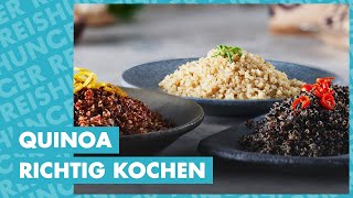 Quinoa richtig kochen amp zubereiten 🥣 SchrittfürSchrittAnleitung [upl. by Akcimehs]