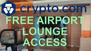 Cryptocom Free VIP Airport Lounge Access With The Frosted Rose Gold Visa Card  With 2 Guests [upl. by Bartholomeo]