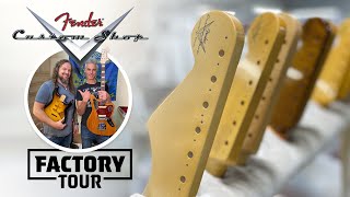 Fender Custom Shop Tour with Master Builders Andy Hicks amp Austin MacNutt  John Bohlinger [upl. by Ahsekram]