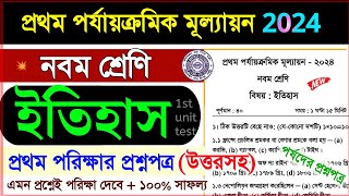 class 9 history 1st unit test suggestion 2024  class 9 history 1st unit test question paper 2024 [upl. by Aneek755]