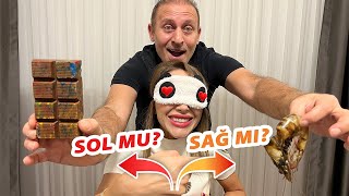 HİLELİ SAĞ MI SOL MU CHALLENGE  YEMEK YARIŞMASI [upl. by Naved]