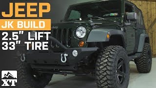 Jeep Wrangler 20072017 JK 25quot Lift Kit HD Front Bumper Trackbar amp Steering Stabilizer Review [upl. by Salokin]