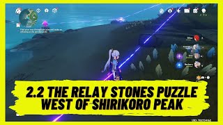 Genshin Impact 22 The Relay Stones Puzzle on the Beach  West of Shirikoro Peak  Tsurumi Island [upl. by Siuqcram]