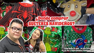 ¿Donde comprar SUETERES NAVIDEÑOS por MAYOREO en el centro de la CDMX 🤶🧑‍🎄 [upl. by Lussier700]