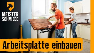 Arbeitsplatte einbauen  HORNBACH Meisterschmiede [upl. by Drahsir396]