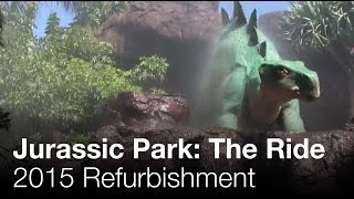 Jurassic Park The Ride  Refurbishment 2015  Universal Studios Hollywood [upl. by Elocim]