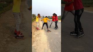 Young Skater Stunt in 🇮🇳 🥹😱😭🤣 skating skates skater tigershroff inlineskatingbeginner [upl. by Callery]