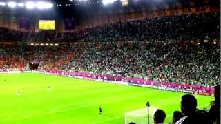 Ireland vs Spain THE BEST Irish Fans singing The Fields Of Athenry on Gdansk Arena [upl. by Amaso233]