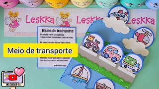 DIY  RECURSO PEDAGÓGICO LUVA MEIOS DE TRANSPORTE  SEMANA DO TRÂNSITO [upl. by Arica]