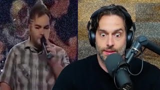 Chris DElia Reacts to quotYou Spin Me Right Round Jesusquot Cover [upl. by Malsi]