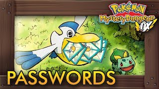 Pokémon Mystery Dungeon Rescue Team DX  All Wonder Mail Passwords [upl. by Tur]