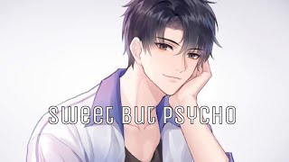 Nightcore↪Sweet but Psycho Lyrics Male Version [upl. by Garfinkel367]