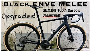 Black ENVE MELEE upgrades GEMINI Carbon Chainring UCI illegal [upl. by Yerxa]