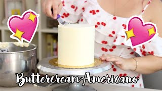 BUTTERCREAM AMERICANO RECETA Y ALISADO PERFECTO [upl. by Carol39]