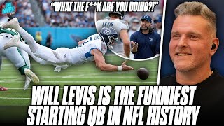 Will Levis Once Again Throws The Funniest Pass In NFL History  Pat McAfee Reacts [upl. by Yreffoeg]