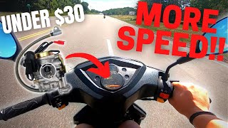 How to make your 50cc moped WAY FASTER for cheap highly recommend [upl. by Chloras635]