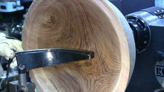 Turning a Large Walnut Bowl in HD  Woodturning  40 Min Howto Video [upl. by Roque566]