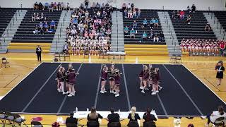 Poquoson High School at Tidewater District Invitational Cheer Competition 2021 [upl. by Nanek]