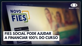 Fies Social financia 100 da faculdade  Jornal da Band [upl. by Beau]