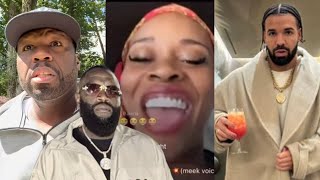 Drake 50 Cent And Tia Kemp Respond To Rick Ross And His Crew Getting JUMPED In Canada [upl. by Nahoj]