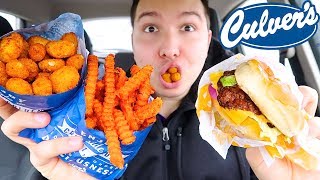 Culvers • DriveThru Eating Show • MUKBANG [upl. by Nazay]