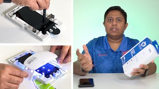 How to Install Whitestone Dome Tempered Glass Screen Protector for Curvy Displays  Sinhala Tutorial [upl. by Ridan]