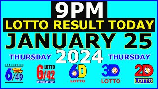 9pm Lotto Result Today January 25 2024 Thursday [upl. by Raddie]