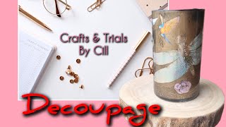 DIY decoupage vaas tutorial voor beginners decoreren action [upl. by Jessalin]