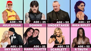 WWE Wrestling Couples REAL AGESRevealed Comparison [upl. by Santoro]