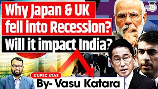 How 2 Major Economies of the World are Facing Recession  UK Japan amp India  UPSC GS3 [upl. by Rollie873]