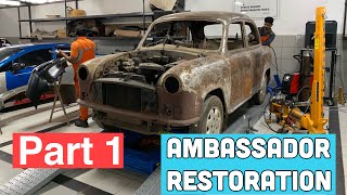 Ambassador Car restoration  1970 Mark 2  kerala malayalam  Part 1 [upl. by Anits]