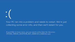 100 FIXED  SYSTEM THREAD EXCEPTION NOT HANDLED On Windows 10 [upl. by Pontius]