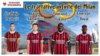 4 GIOCATORI CHE IL MILAN VUOLE SITUAZIONE ATTUALE TRATTATIVE INFINITELE NOSTRE LIVE [upl. by Dolphin390]