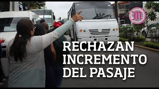 Rechazan ciudadanos incremento del pasaje [upl. by Oslec869]