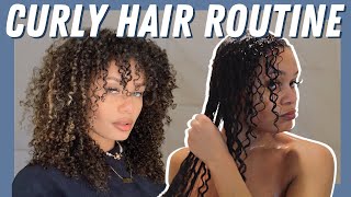 Curly Hair Routine for VOLUME 3b3c  Curly Hair Routine 2021 [upl. by Lertsek]