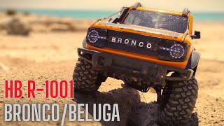 RC CRAWLER HB R1001 BRONCOBELUGA DOMINANDO LA PLAYA 4X4 OFFROAD ADVENTURE [upl. by Gustav]