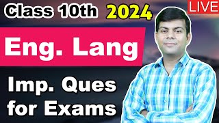 English Language  Live Practice  Class 10th ICSE 2024 Board Exams [upl. by Vasti]