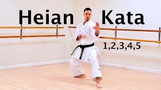 THE 5 HEIAN KATA OF SHOTOKAN KARATE [upl. by Tebzil]