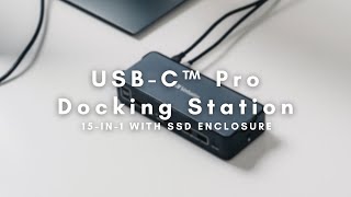 Verbatim USBC™ Pro Docking Station 15in1 with Vi3000 SSD Unboxing [upl. by Aelahc]