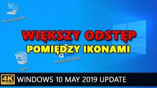 Windows 10 Zmiana rozmiaru odstępu pomiędzy ikonami [upl. by Bria554]