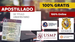 APOSTILLAR GRATIS ONLINE EN PERÚ  TÍTULO BACHILLER MAESTRÍA CERTIFICADO DE ESTUDIOS [upl. by Luben646]