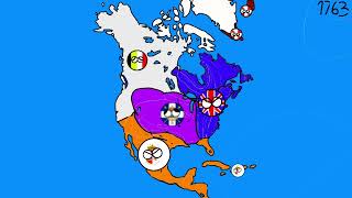 history of North America in country balls 14002035 [upl. by Htrowslle]