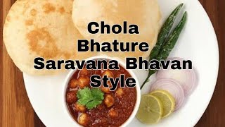 Chola bature saravana Bhavan style how to make chola bature channa masala North indian style [upl. by Jamey623]