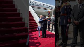 Prime Minister of Egypt receives PM Modi upon his arrival in Cairo [upl. by Mabelle837]