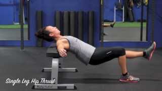 Single Leg Hip Thrust  Reign Fitness amp Performance [upl. by Ibocaj]