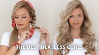 NEW Heatless Curls Tutorial 💙 ROBE CURLS UPDATED [upl. by Ashwin]