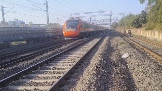 First Official Run Of Ahmedabad Mumbai Vande bharat Express At Slow Speed Due to foggy morning [upl. by Anehsuc]